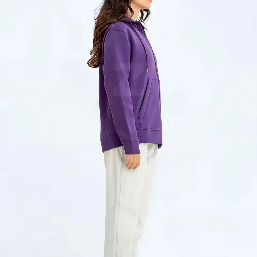 Fashionable Women Winter Hoodies 100% Cotton Front Logo Outdoor Use Comfortable Breathable Low MOQ — Zefal Industries product photograph 4 of 6