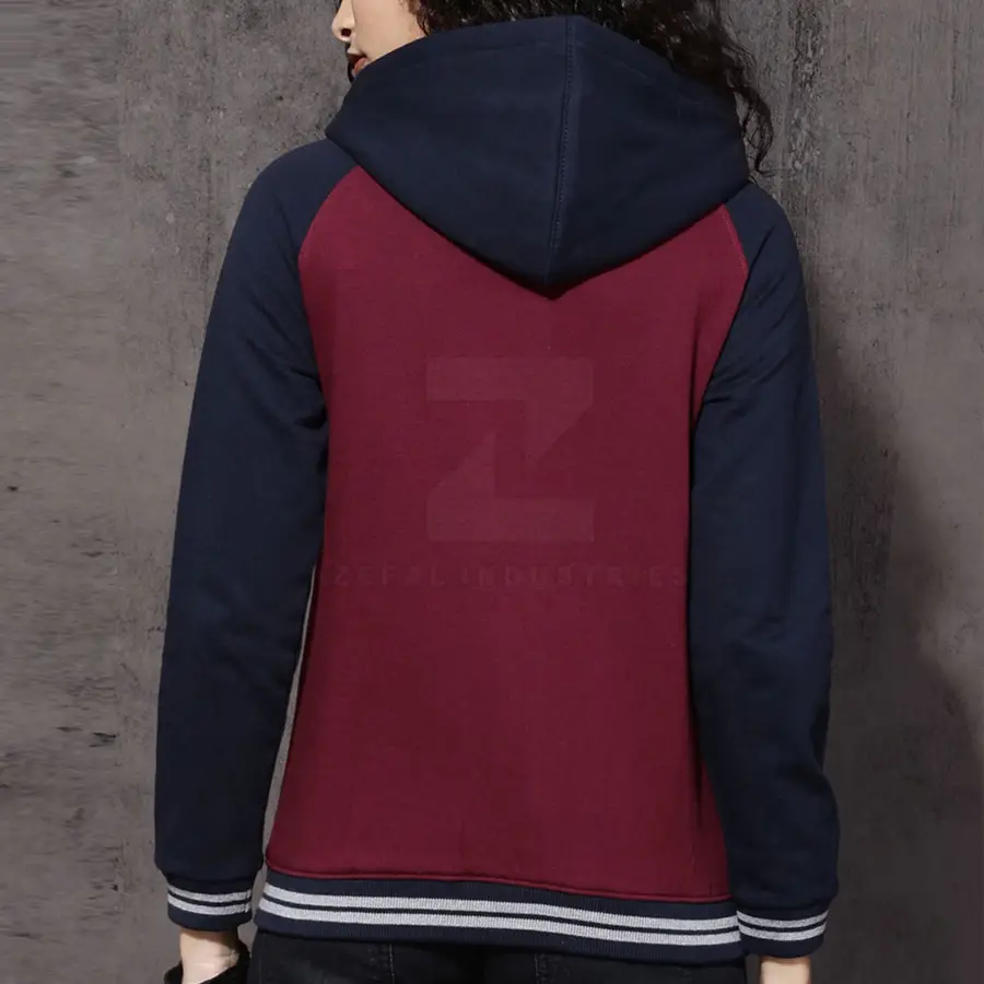 Pakistan Manufactured High Quality Breathable Winter Casual Women's Hooded Zipper Hoodies 100% Cotton — Zefal Industries product photograph 2 of 6