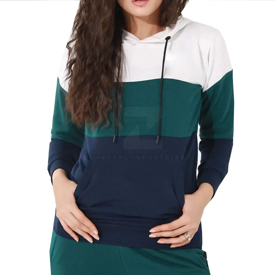 Women Casual Winter Hoodie 100% Cotton Breathable Front Logo Customized Colors & Logo High Quality Wholesale Made in Pakistan — Zefal Industries product photograph 1 of 6