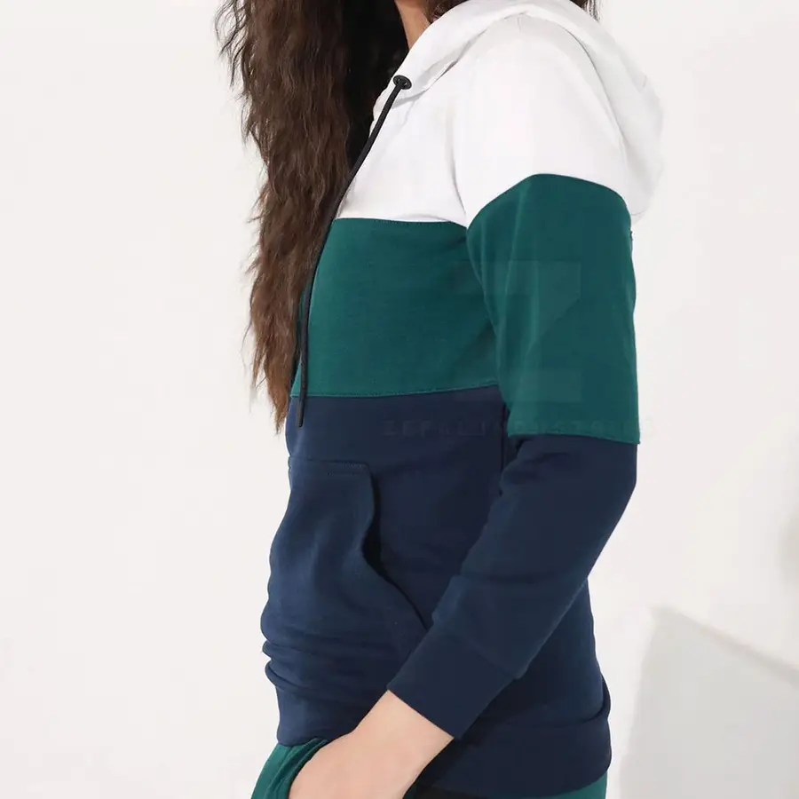 Women Casual Winter Hoodie 100% Cotton Breathable Front Logo Customized Colors & Logo High Quality Wholesale Made in Pakistan — Zefal Industries product photograph 3 of 6
