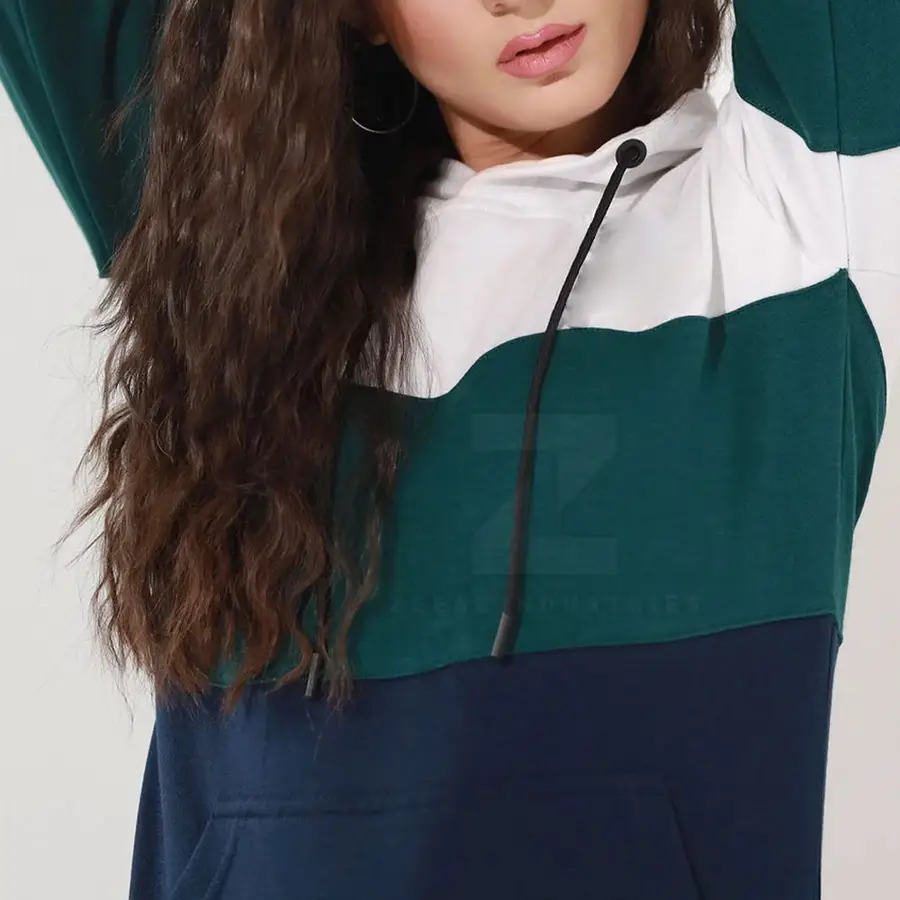 Women Casual Winter Hoodie 100% Cotton Breathable Front Logo Customized Colors & Logo High Quality Wholesale Made in Pakistan — Zefal Industries product photograph 5 of 6