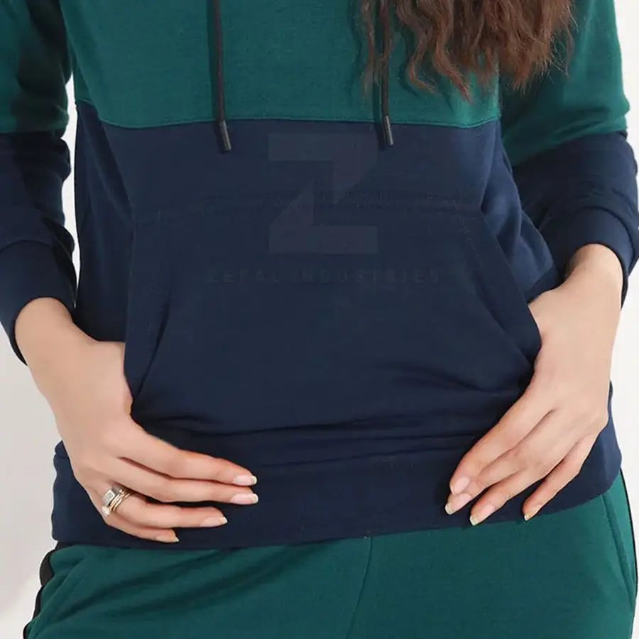 Women Casual Winter Hoodie 100% Cotton Breathable Front Logo Customized Colors & Logo High Quality Wholesale Made in Pakistan — Zefal Industries product photograph 6 of 6