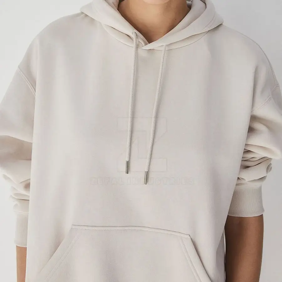 High Quality Stylish Women's Winter Casual Hoodies with Front Logo Solid Color 100% Cotton Breathable Wholesale New Design — Zefal Industries product photograph 3 of 6