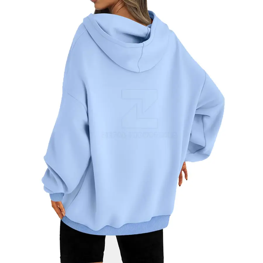Pakistan Manufacturer Women Casual Hoodies Winter 100% Cotton Hooded Front Logo High Quality Breathable Lightweight 2025 Best — Zefal Industries product photograph 2 of 6