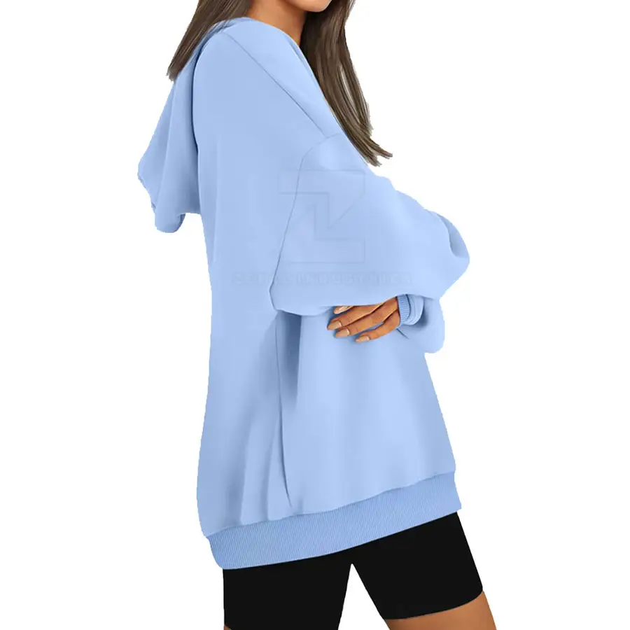 Pakistan Manufacturer Women Casual Hoodies Winter 100% Cotton Hooded Front Logo High Quality Breathable Lightweight 2025 Best — Zefal Industries product photograph 3 of 6