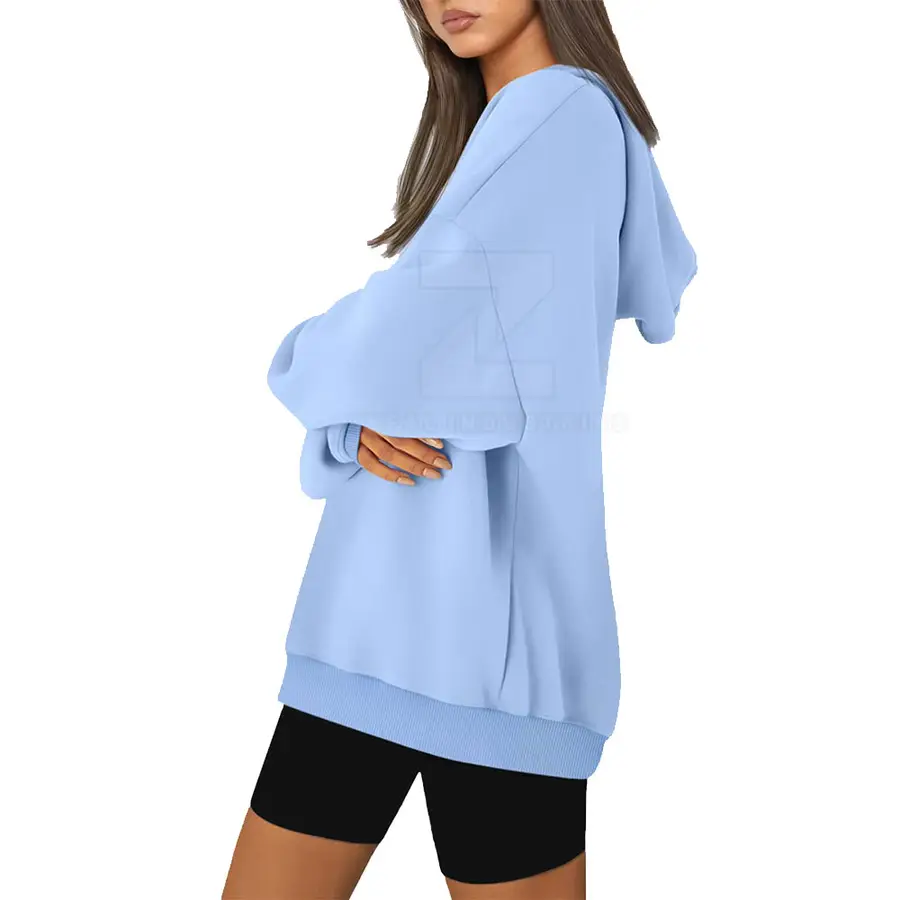 Pakistan Manufacturer Women Casual Hoodies Winter 100% Cotton Hooded Front Logo High Quality Breathable Lightweight 2025 Best — Zefal Industries product photograph 4 of 6