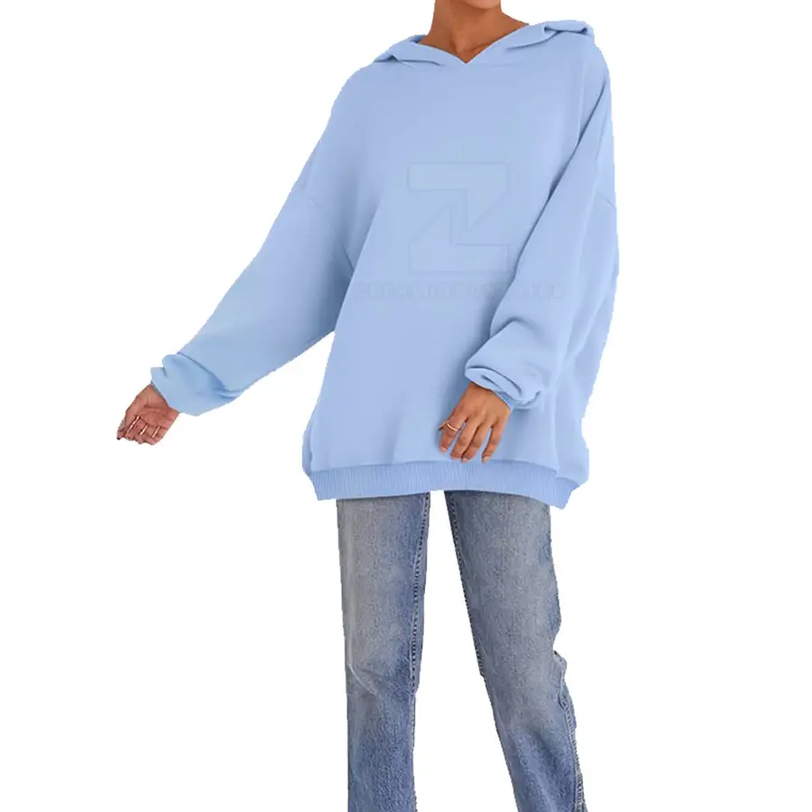 Pakistan Manufacturer Women Casual Hoodies Winter 100% Cotton Hooded Front Logo High Quality Breathable Lightweight 2025 Best — Zefal Industries product photograph 5 of 6