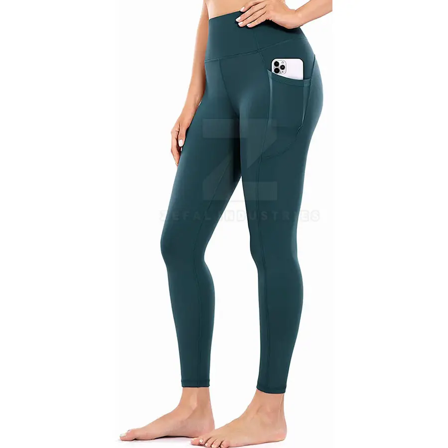 OEM Service Women Elastic Waist Yoga Leggings Gym Wear Best Price Women Leggings For Online Sale — Zefal Industries product photograph 1 of 6