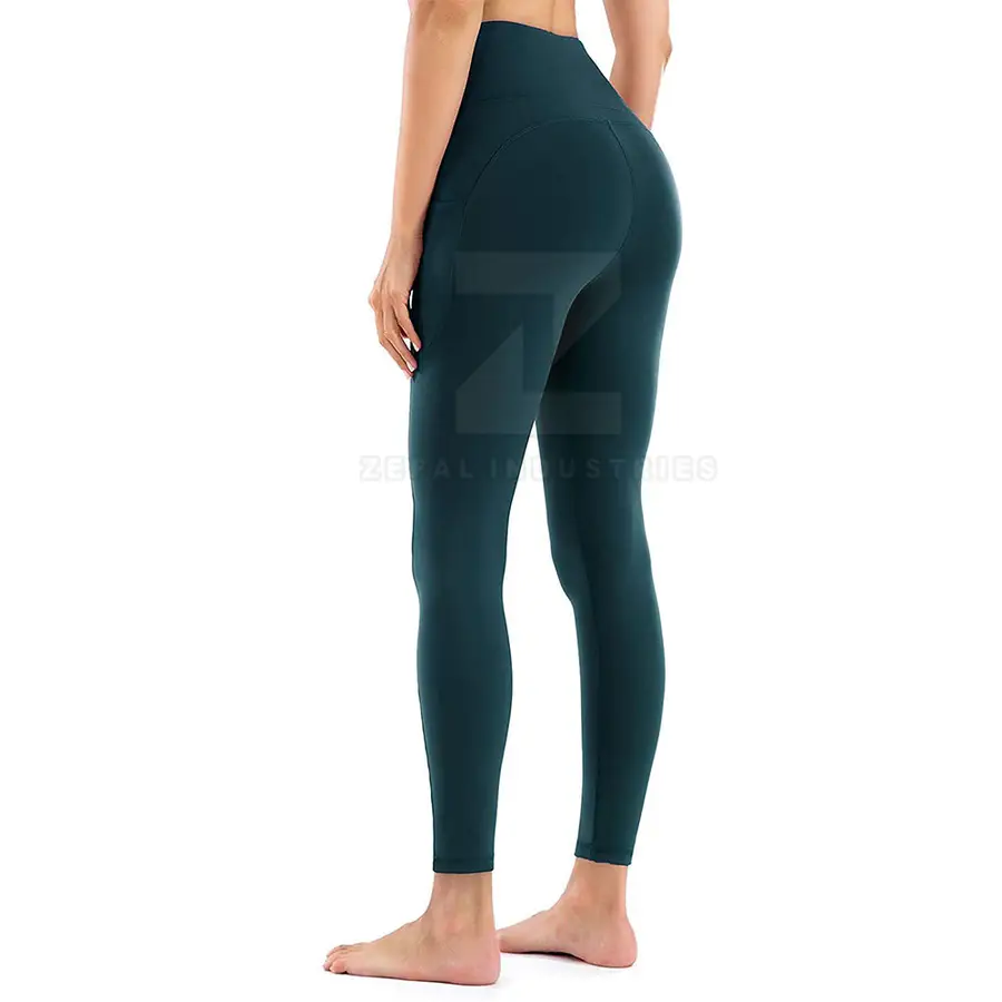 OEM Service Women Elastic Waist Yoga Leggings Gym Wear Best Price Women Leggings For Online Sale — Zefal Industries product photograph 3 of 6