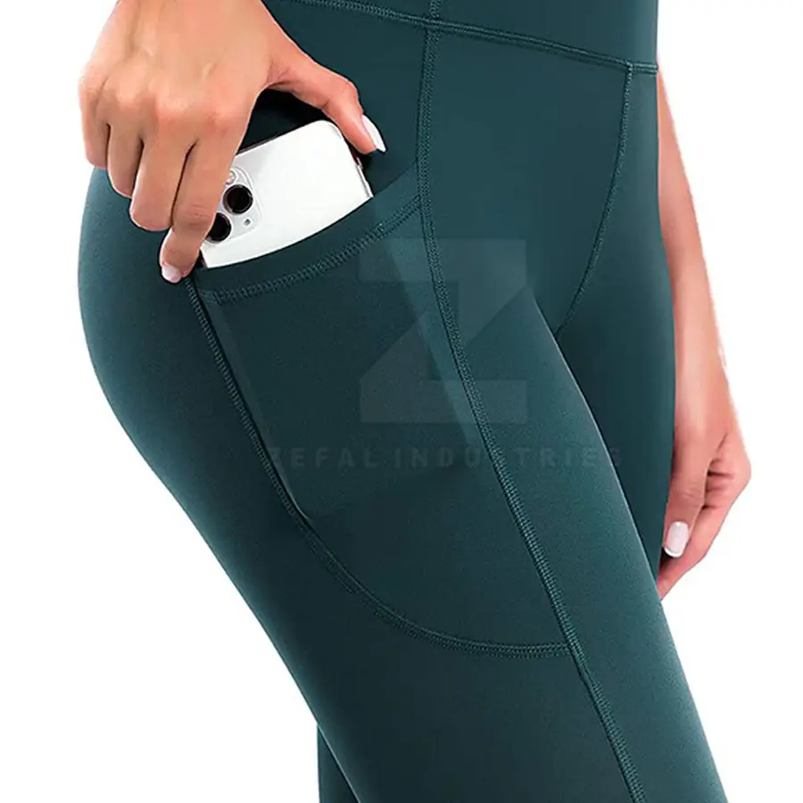 OEM Service Women Elastic Waist Yoga Leggings Gym Wear Best Price Women Leggings For Online Sale — Zefal Industries product photograph 6 of 6