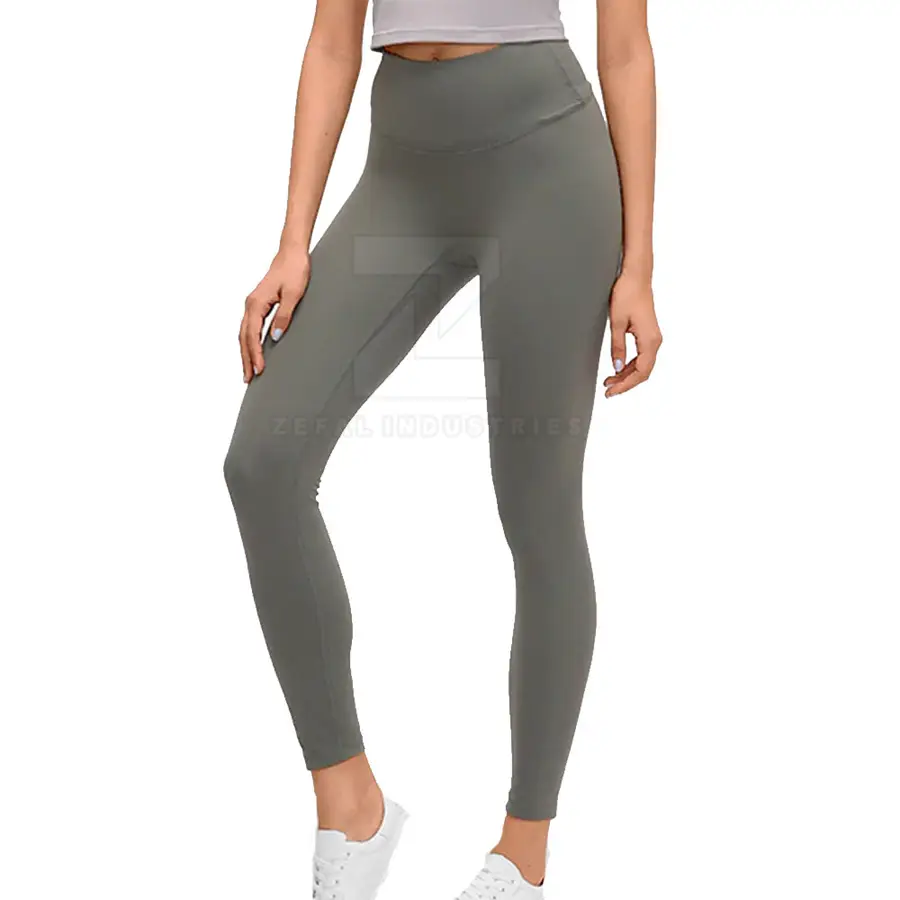 High Quality Custom Women Solid Leggings/Pants Spandex/Nylon Fabric Breathable Quick Dry Seamless Elastic Waist Full Length Yoga — Zefal Industries product photograph 1 of 6