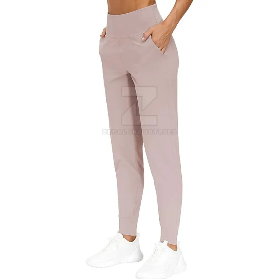 Custom Made Women Solid Mid Elastic Waist Full Length Yoga Pants for Gym Wear Premium Quality Lightweight Quick Dry Breathable — real Zefal Industries product photograph
