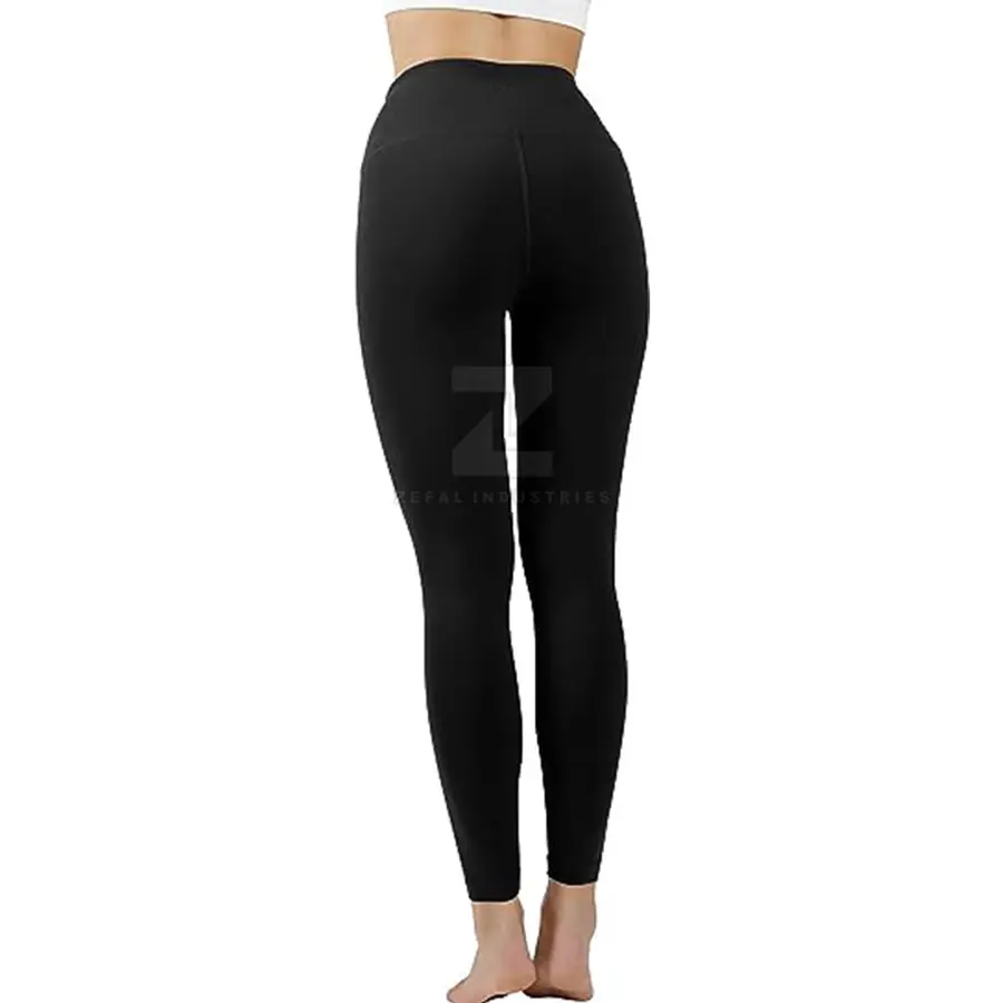 Best Price Women Solid Mid Elastic Waist Yoga Leggings Customized Logo & Printing Customized Colors High Quality Pants — Zefal Industries product photograph 5 of 6