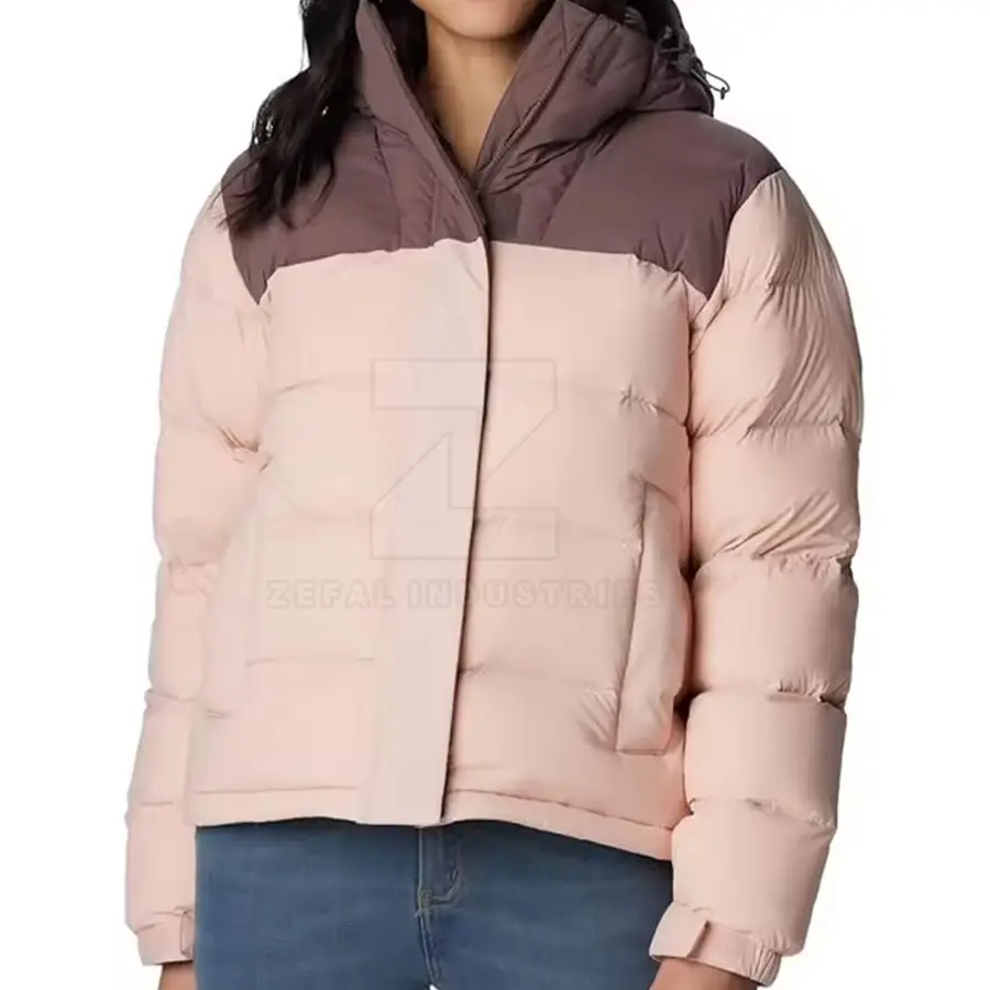 Cheap Price Women Puffer Jackets Solid Zipper Front Windproof Breathable Eco-Friendly Winter High Quality Adults Use — real Zefal Industries product photograph