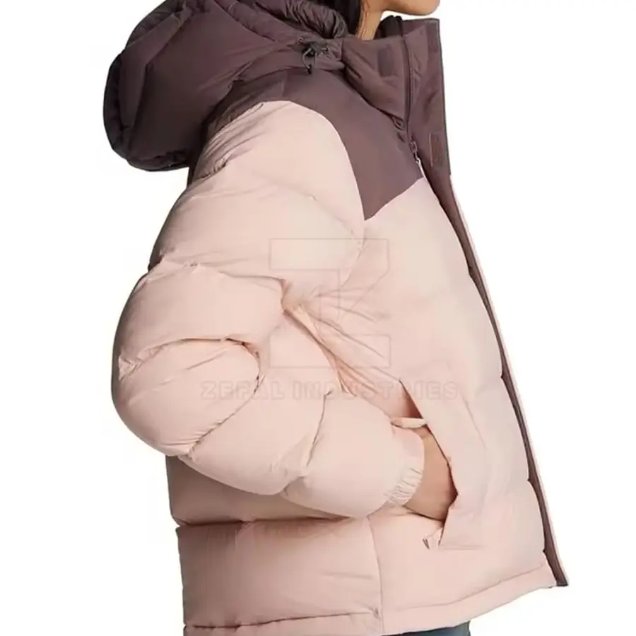 Cheap Price Women Puffer Jackets Solid Zipper Front Windproof Breathable Eco-Friendly Winter High Quality Adults Use — Zefal Industries product photograph 3 of 6