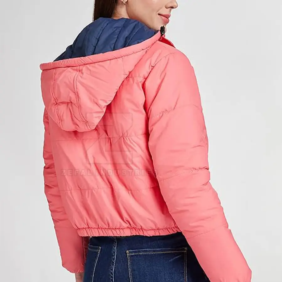 Fashionable Winter Breathable Windproof Eco-Friendly High Quality Slim Fit Solid Front Logo Customizable Women Puffer Jackets — Zefal Industries product photograph 2 of 6