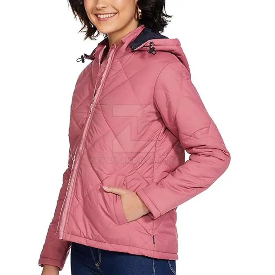 Custom Design Women Puffer Jackets Breathable Eco-Friendly High Quality Winter 2025 New Style Low MOQ — Zefal Industries product photograph 3 of 6