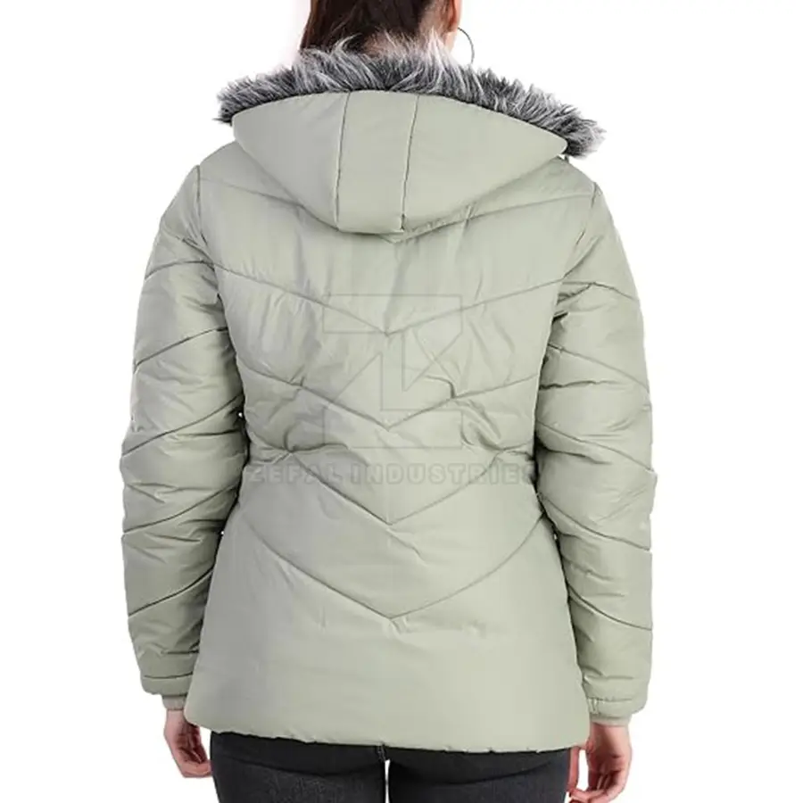Hot Selling High Quality Women Puffer Jackets Eco-Friendly Breathable Windproof Customizable Size Cotton Lining Winter — Zefal Industries product photograph 2 of 6