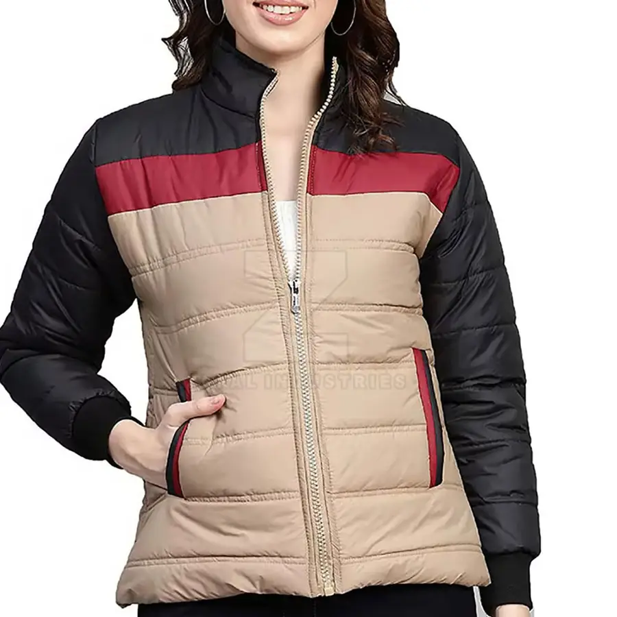 Women Winter Puffer Jackets Custom Design High Quality Windproof & Breathable Eco-Friendly Cotton Lining Low MOQ 2025 New Style — Zefal Industries product photograph 3 of 6