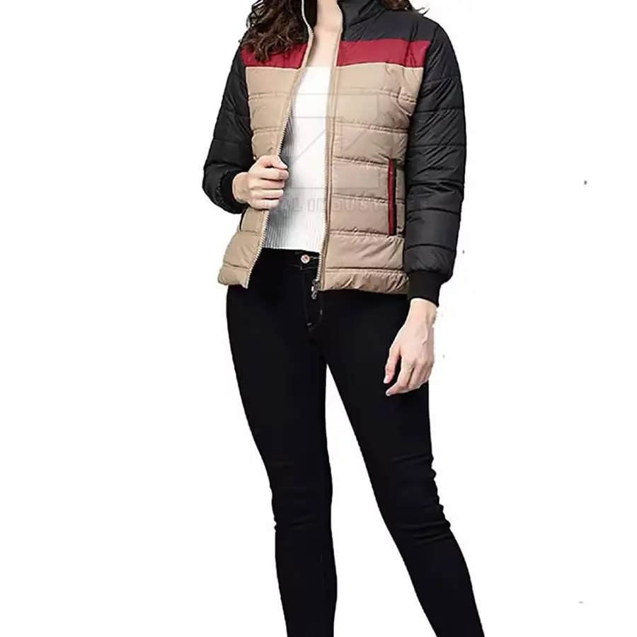 Women Winter Puffer Jackets Custom Design High Quality Windproof & Breathable Eco-Friendly Cotton Lining Low MOQ 2025 New Style — Zefal Industries product photograph 5 of 6