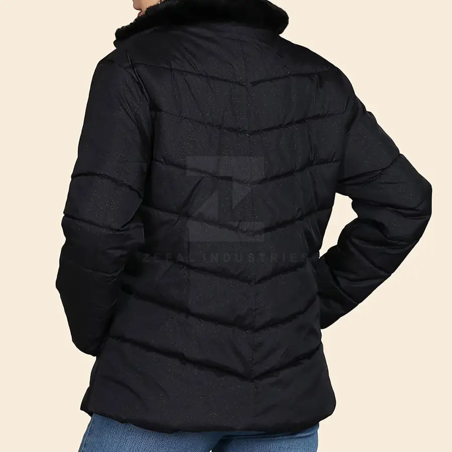 Comfortable Use Women Puffer Jackets High Quality Design Winter Solid Color Breathable Eco-Friendly Zipper Closure New Style — Zefal Industries product photograph 3 of 6