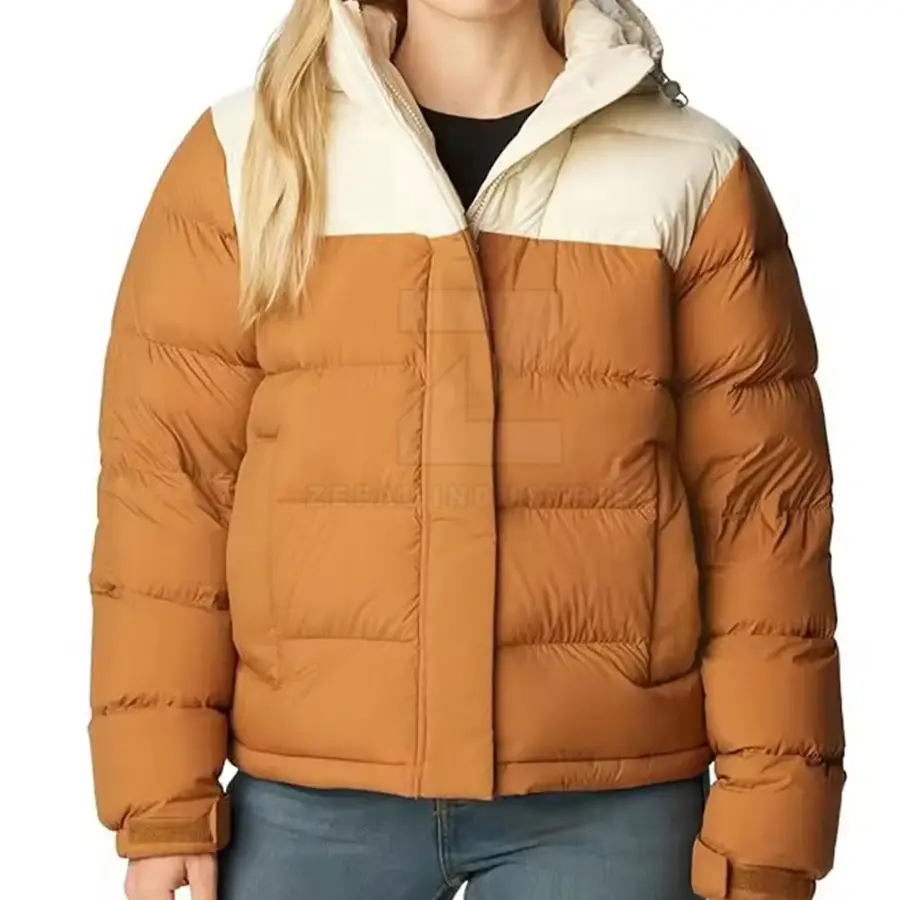 Top Selling Winter Women Puffer Jackets Front Logo Eco-Friendly & Breathable Windproof Nylon/Polyester Customizable — Zefal Industries product photograph 1 of 6