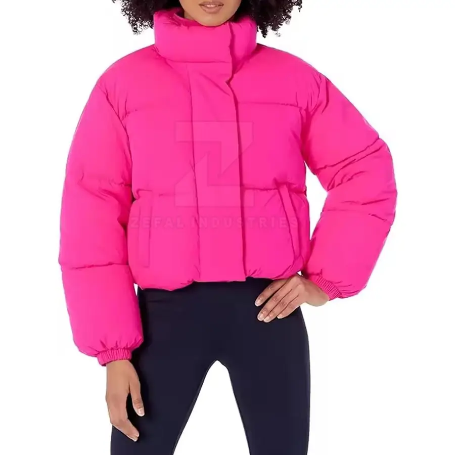 Popular Design Outdoor Winter Breathable Windproof Eco-Friendly Customizable Women Puffer Jacket Regular Length Cotton Lining — Zefal Industries product photograph 1 of 6