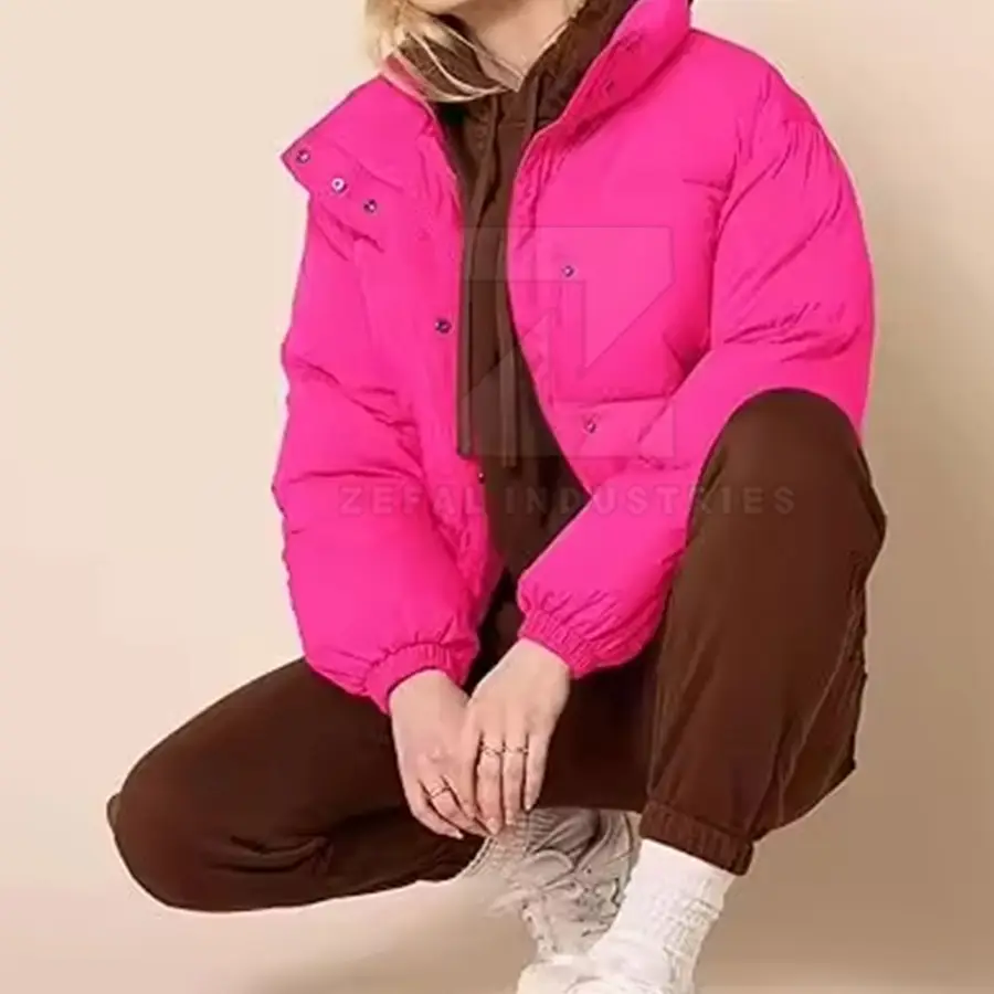 Popular Design Outdoor Winter Breathable Windproof Eco-Friendly Customizable Women Puffer Jacket Regular Length Cotton Lining — Zefal Industries product photograph 5 of 6