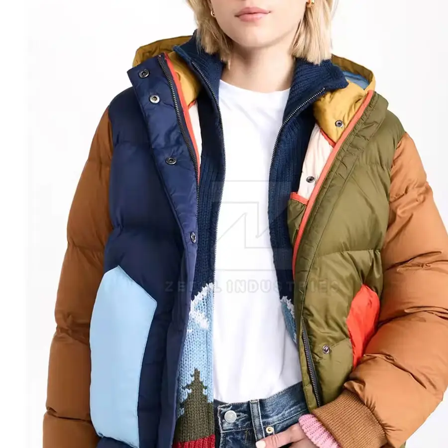 Soft Touch Breathable Windproof Eco-Friendly Winter Women Puffer Jacket Casual Street Look High Quality Nylon/Polyester — Zefal Industries product photograph 4 of 6