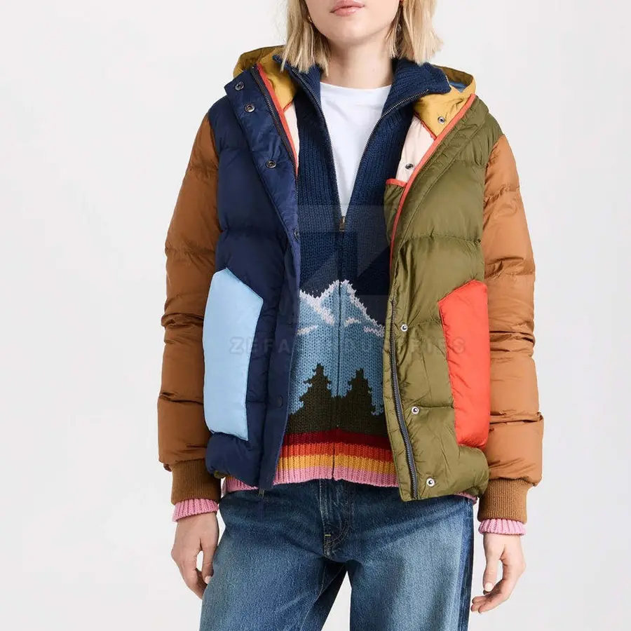 Soft Touch Breathable Windproof Eco-Friendly Winter Women Puffer Jacket Casual Street Look High Quality Nylon/Polyester — Zefal Industries product photograph 5 of 6