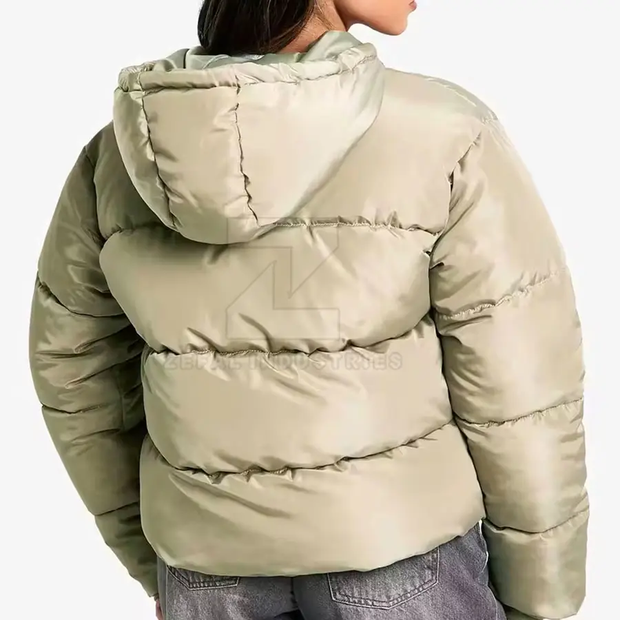 Plus Size Casual Outdoor Eco-Friendly Breathable Windproof Women Puffer Jackets with Cotton Lining — Zefal Industries product photograph 4 of 6