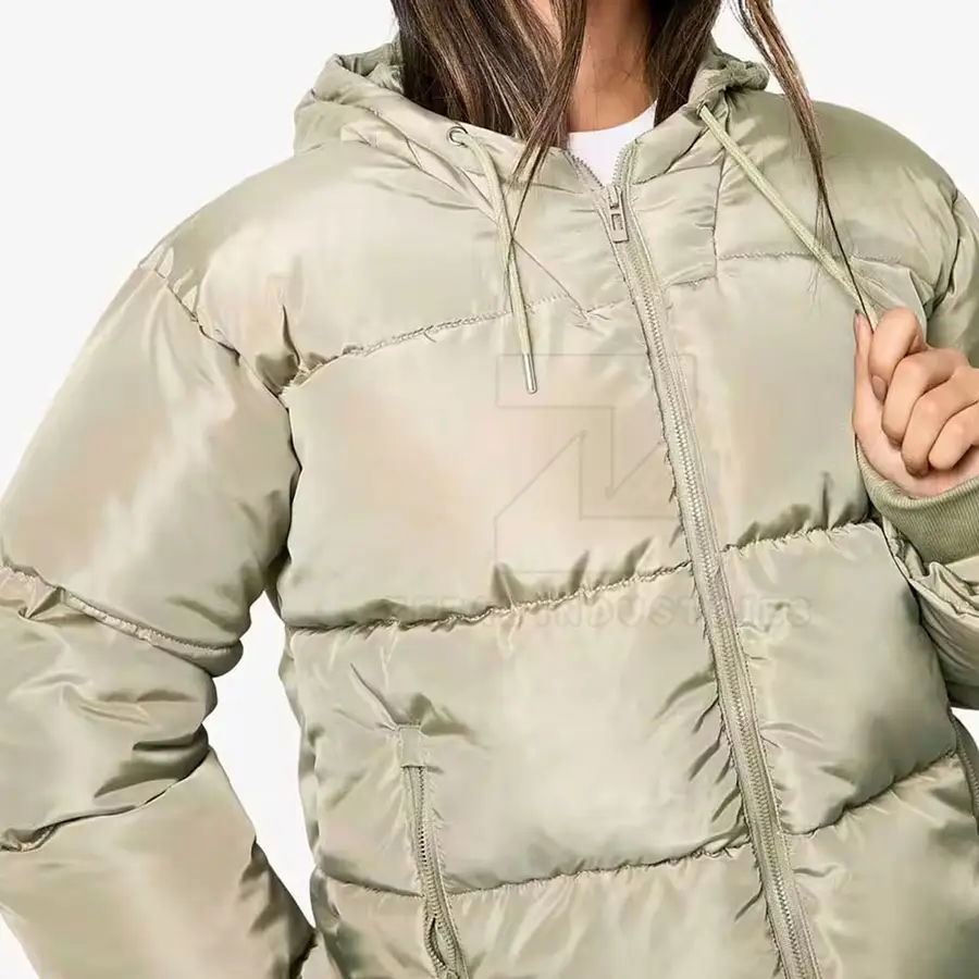 Plus Size Casual Outdoor Eco-Friendly Breathable Windproof Women Puffer Jackets with Cotton Lining — Zefal Industries product photograph 5 of 6