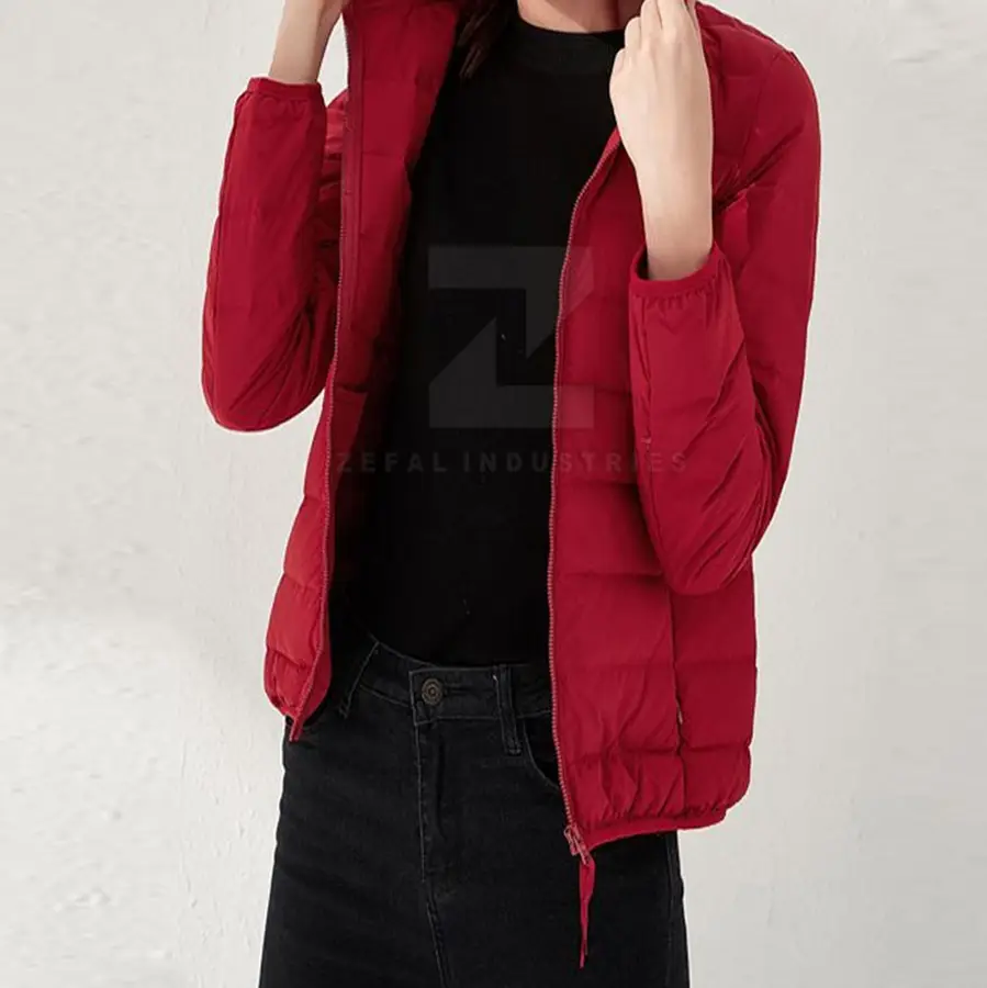 Hooded Neck Women Puffer Jacket Oversized Fashionable Winter Lightweight Eco-Friendly Breathable Windproof Cotton Lining High — Zefal Industries product photograph 5 of 6