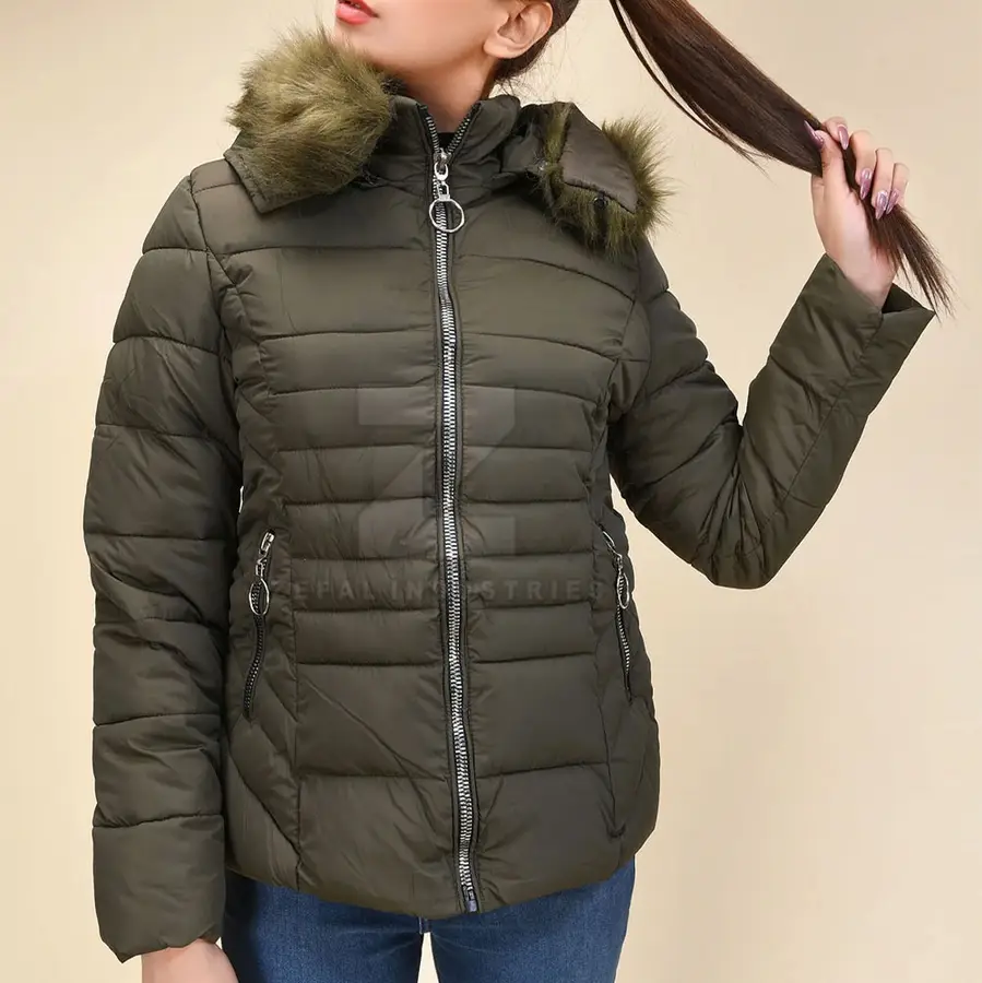 Women's Outerwear Puffer Jacket-High Quality Lightweight Stylish Oversized Breathable Windproof Eco-Friendly Winter Front — Zefal Industries product photograph 2 of 6