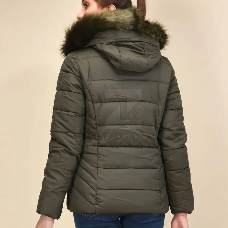 Women's Outerwear Puffer Jacket-High Quality Lightweight Stylish Oversized Breathable Windproof Eco-Friendly Winter Front — Zefal Industries product photograph 3 of 6