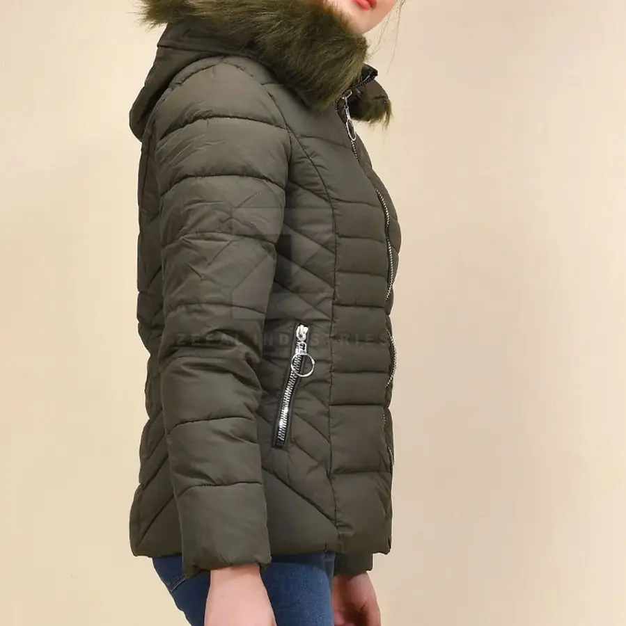 Women's Outerwear Puffer Jacket-High Quality Lightweight Stylish Oversized Breathable Windproof Eco-Friendly Winter Front — Zefal Industries product photograph 4 of 6