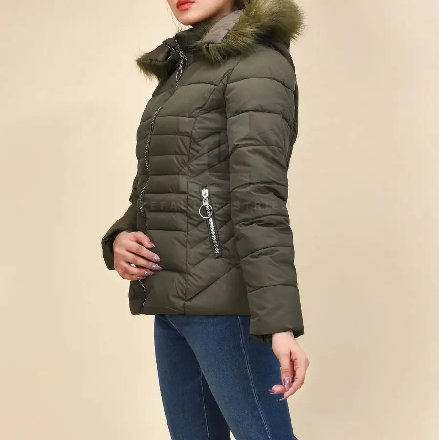 Women's Outerwear Puffer Jacket-High Quality Lightweight Stylish Oversized Breathable Windproof Eco-Friendly Winter Front — Zefal Industries product photograph 5 of 6