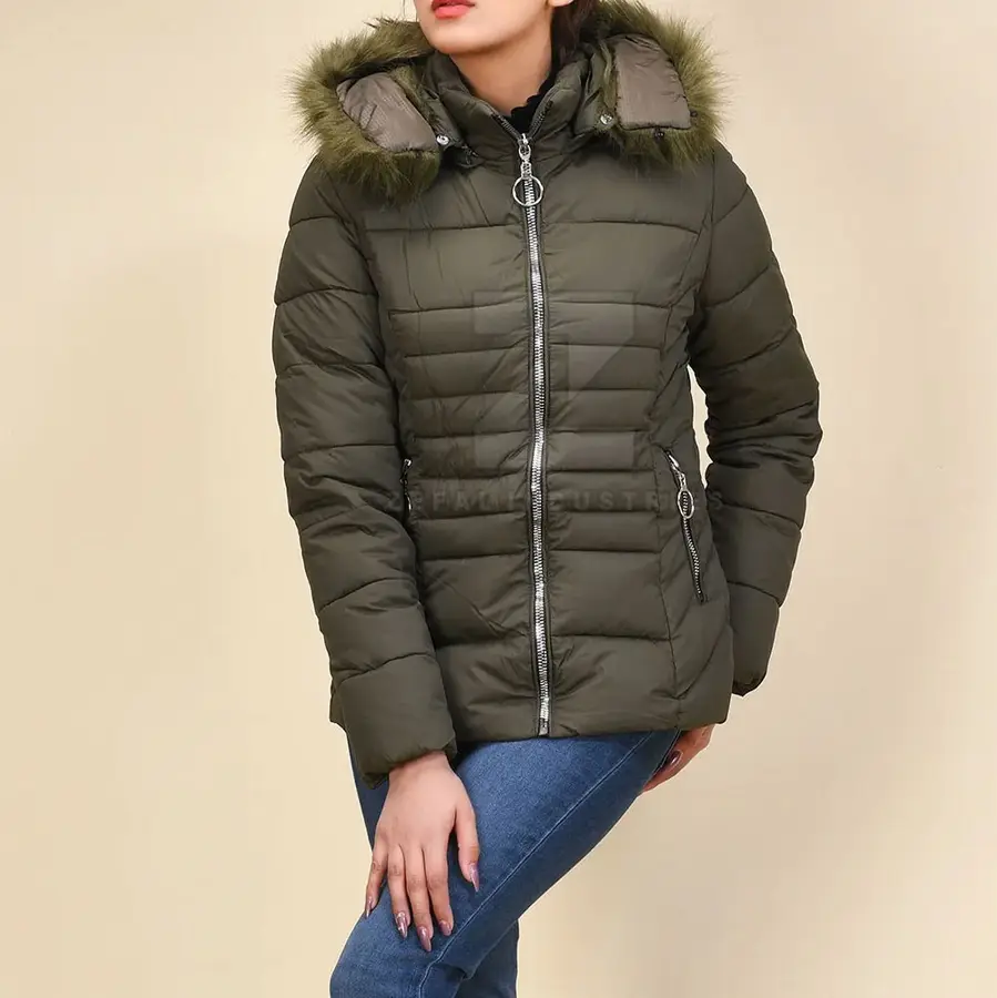 Women's Outerwear Puffer Jacket-High Quality Lightweight Stylish Oversized Breathable Windproof Eco-Friendly Winter Front — Zefal Industries product photograph 6 of 6