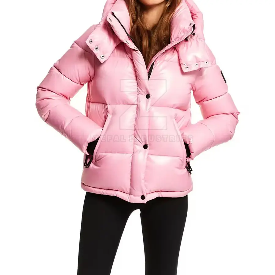 New Style Women Puffer Jackets Custom Your Own Logo 2025 Best Design Low MOQ Breathable Eco-Friendly Windproof High Quality — Zefal Industries product photograph 1 of 6