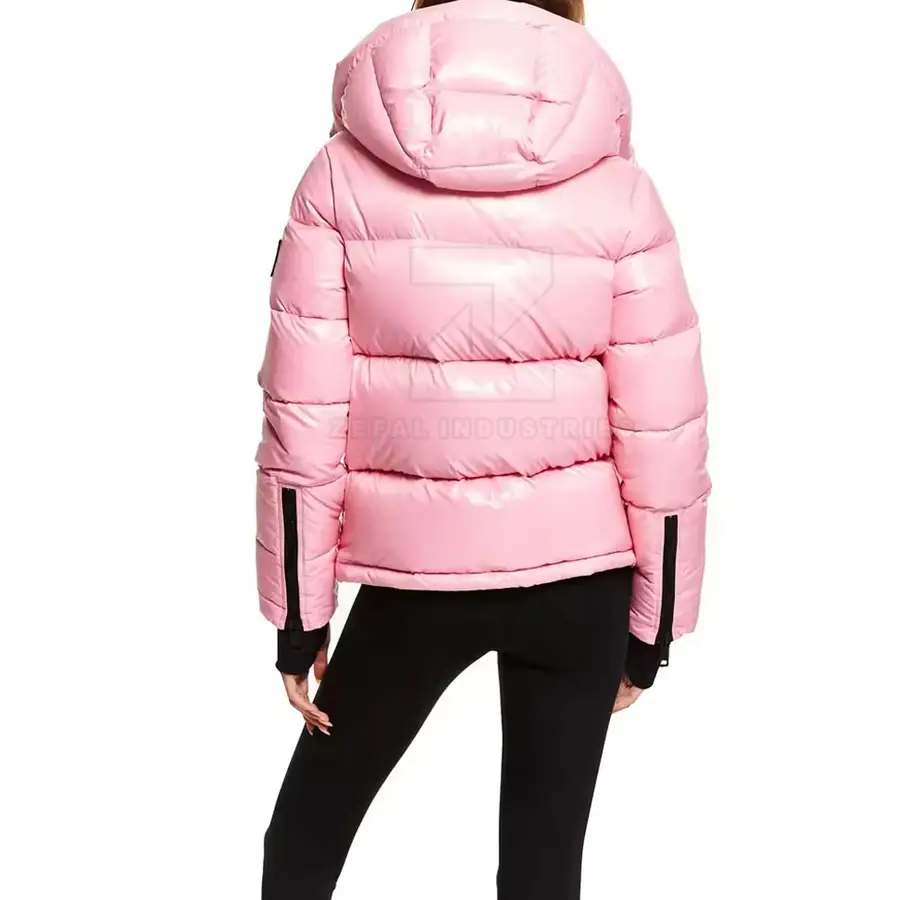 New Style Women Puffer Jackets Custom Your Own Logo 2025 Best Design Low MOQ Breathable Eco-Friendly Windproof High Quality — Zefal Industries product photograph 2 of 6