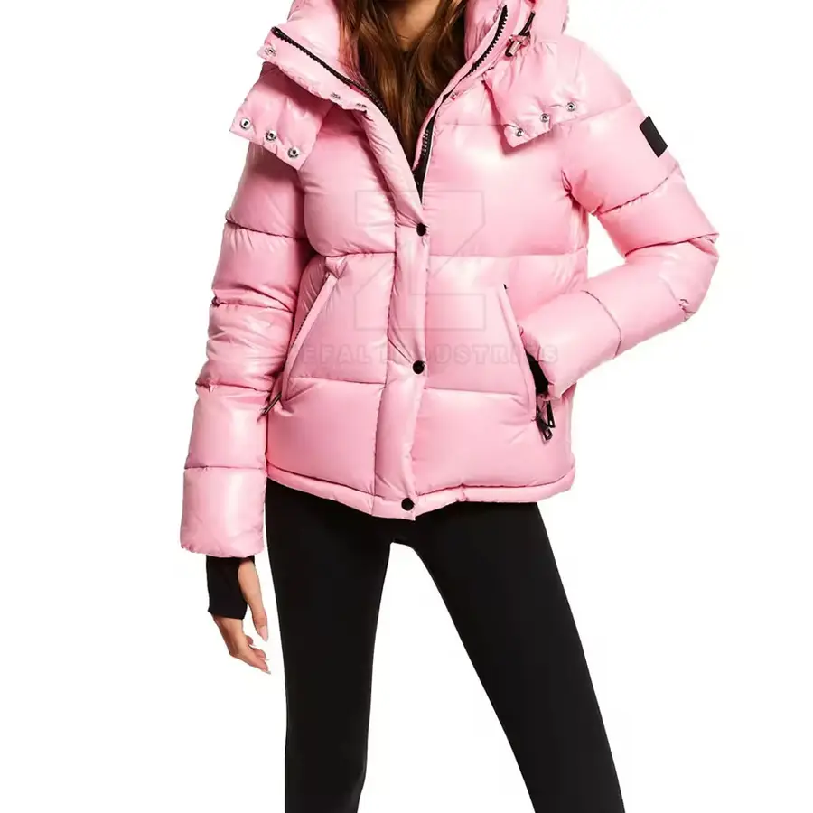 New Style Women Puffer Jackets Custom Your Own Logo 2025 Best Design Low MOQ Breathable Eco-Friendly Windproof High Quality — Zefal Industries product photograph 3 of 6