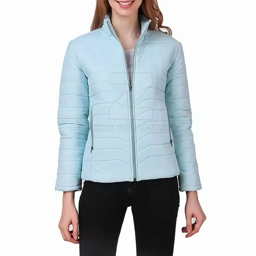 Longline High Quality Customizable Women Puffer Jacket Hood Adjustable Zipper Pockets Breathable Windproof Eco-Friendly — Zefal Industries product photograph 3 of 6