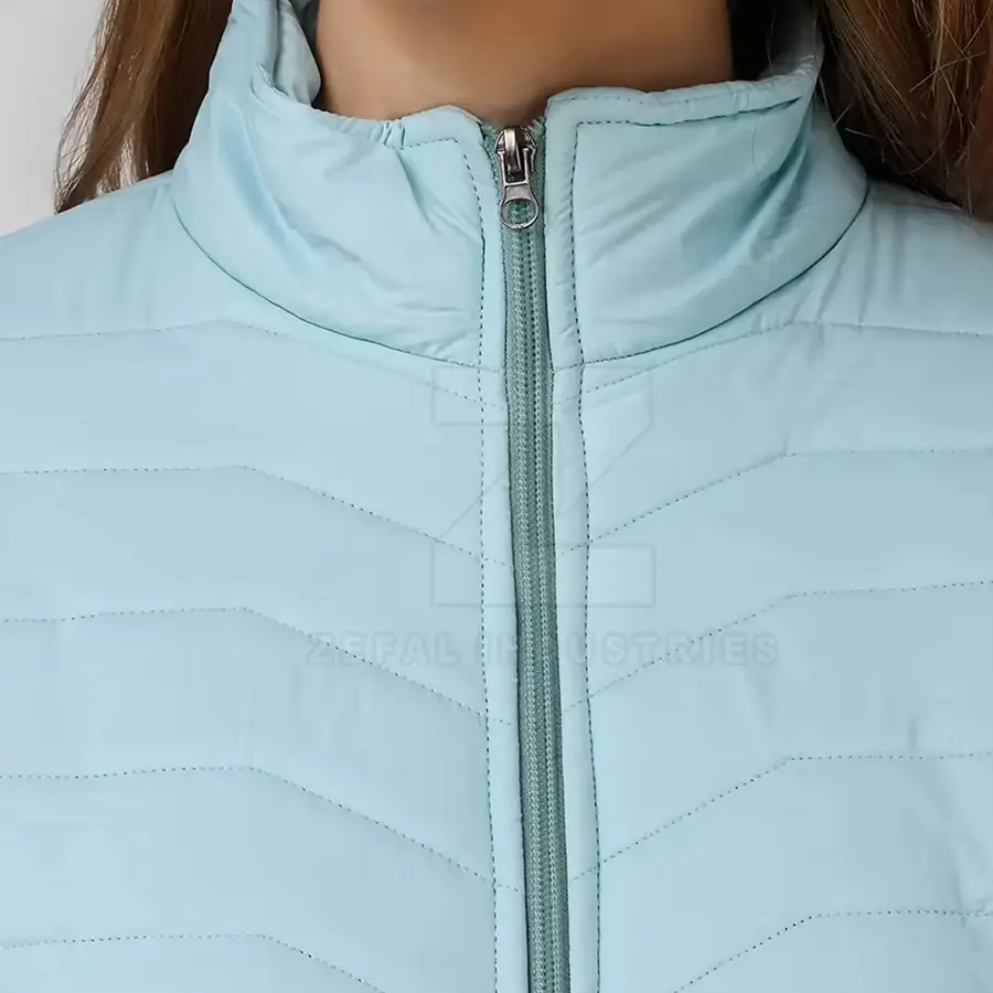 Longline High Quality Customizable Women Puffer Jacket Hood Adjustable Zipper Pockets Breathable Windproof Eco-Friendly — Zefal Industries product photograph 6 of 6