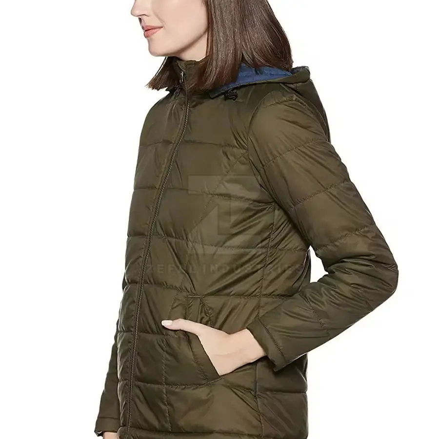 Professional Manufacture Women Breathable Eco-Friendly Polyester/Nylon Winter Puffer Jackets Custom Design Windproof High — Zefal Industries product photograph 3 of 6