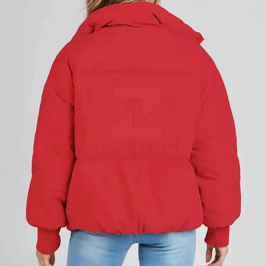 Best Quality Winter Women's Fashionable Puffer Jackets 2025 Latest Design Eco-Friendly Windproof Breathable Customized Colors — Zefal Industries product photograph 3 of 6