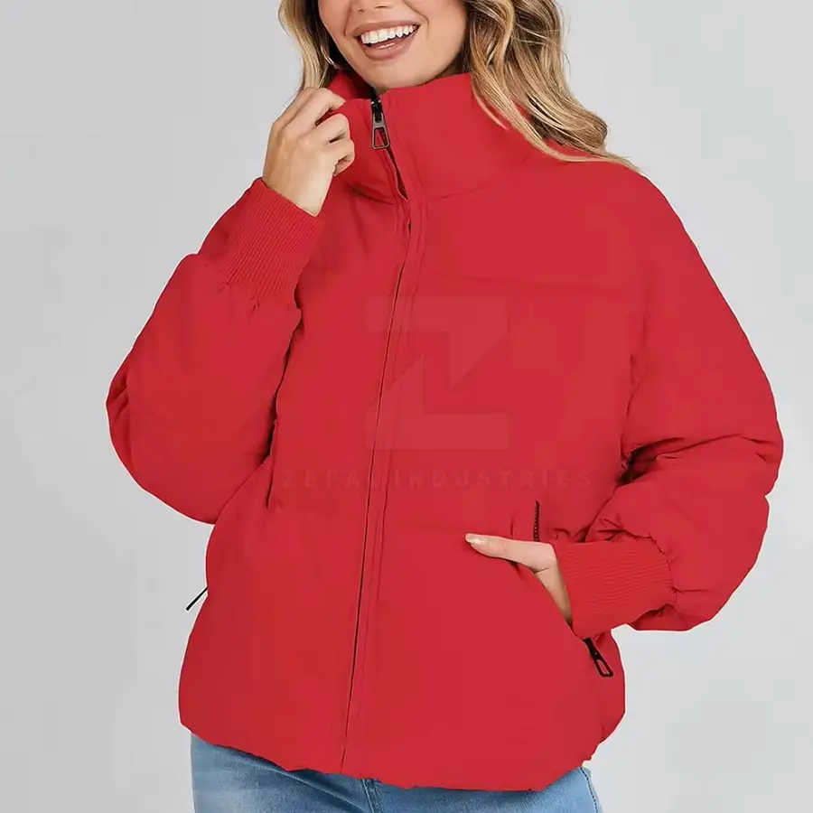 Best Quality Winter Women's Fashionable Puffer Jackets 2025 Latest Design Eco-Friendly Windproof Breathable Customized Colors — Zefal Industries product photograph 5 of 6