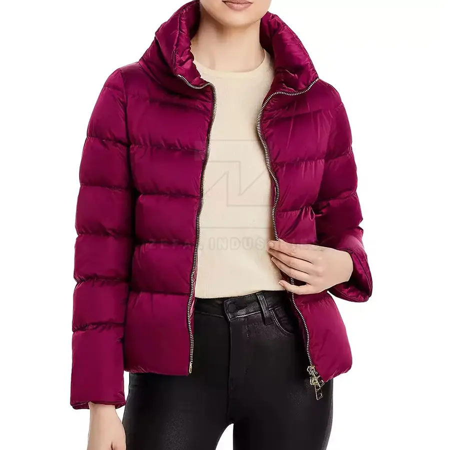 Zipper Women Puffer Jacket Custom Size & Color High Quality Breathable Windproof Eco-Friendly Polyester/Nylon Winter — Zefal Industries product photograph 1 of 6