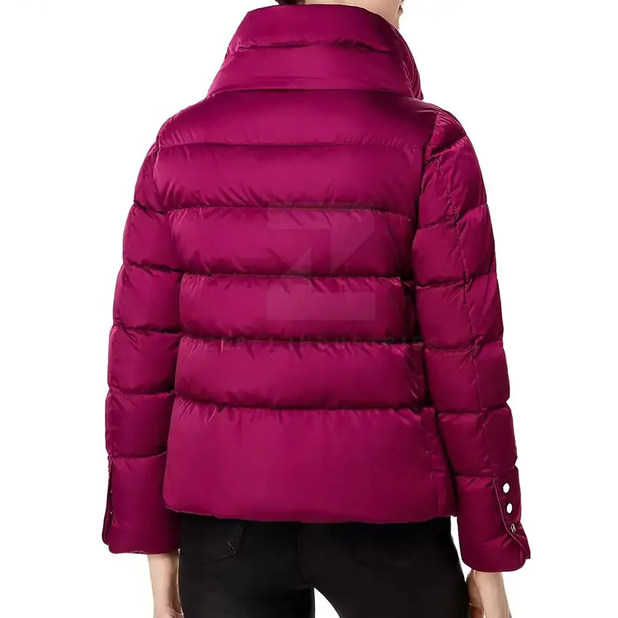 Zipper Women Puffer Jacket Custom Size & Color High Quality Breathable Windproof Eco-Friendly Polyester/Nylon Winter — Zefal Industries product photograph 4 of 6