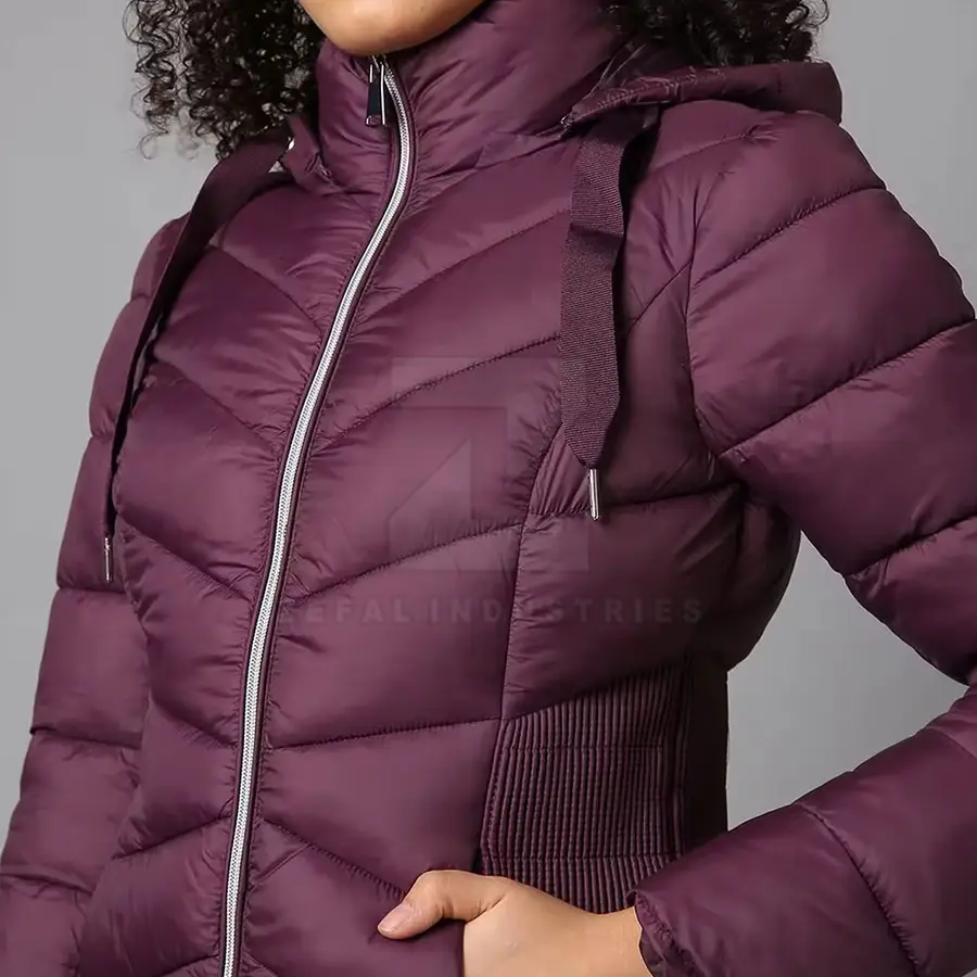 Factory Direct Low Price Women Puffer Jackets Winter Wear Made Pakistan High Quality Windproof Breathable Eco-Friendly — Zefal Industries product photograph 5 of 6