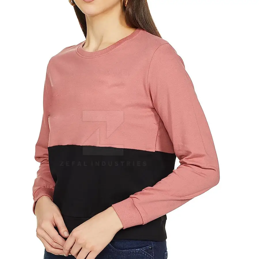Durable 100% Cotton Casual Winter Women's Sweatshirts Breathable Custom Logo Front Design High Quality Customized Colors Full — Zefal Industries product photograph 3 of 6